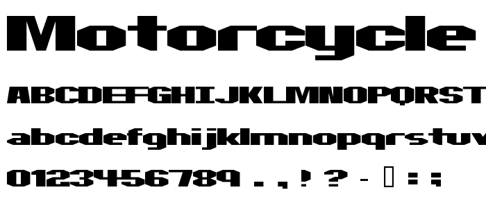 Motorcycle Emptiness font
